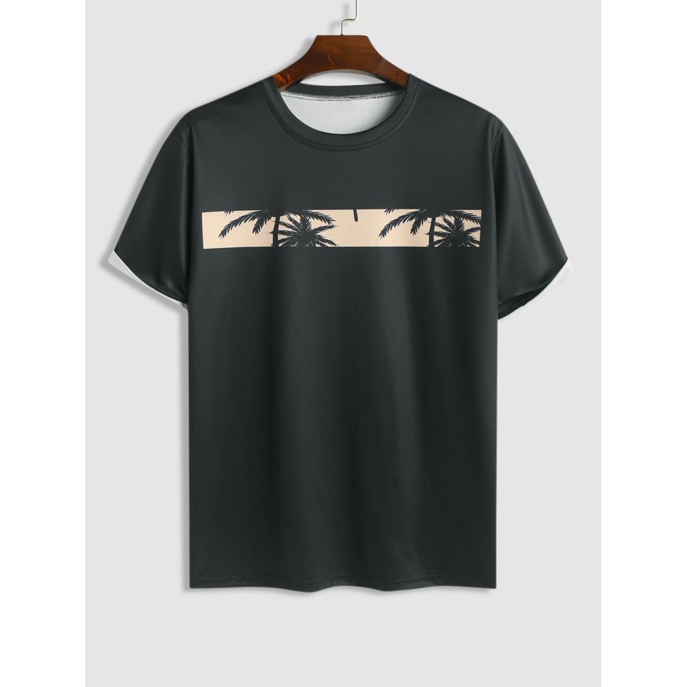 Coconut Tree Print Casual T Shirt Coconut Tree Print Casual T Shirt