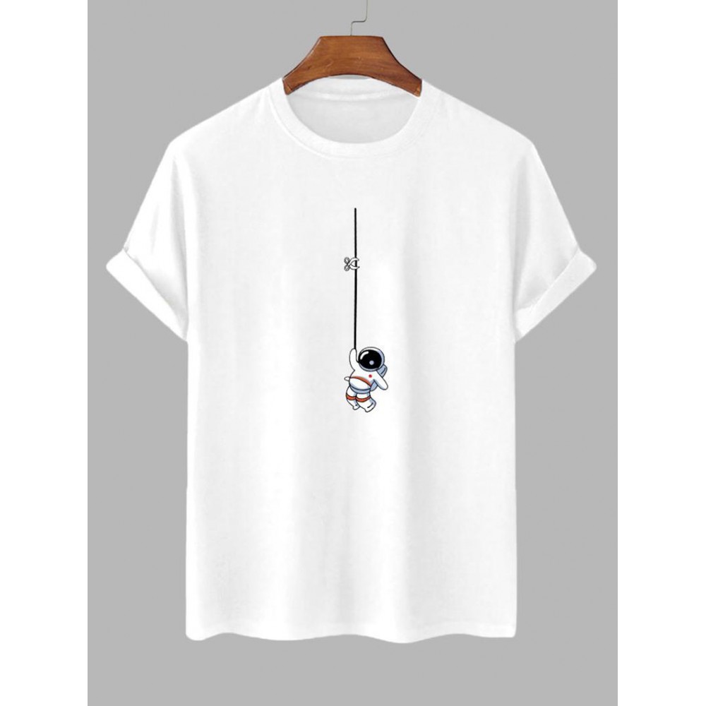 Astronaut Graphic Print Short Sleeve T Shirt Astronaut Graphic Print Short Sleeve T Shirt